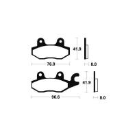 Plaquettes de frein avant gauche mo138 yfz450 yfz r450 700 raptor ltr4502